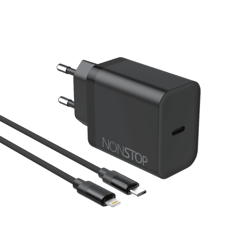 ראש מטען NONSTOP PowerLine PD 20W + כבל C-L